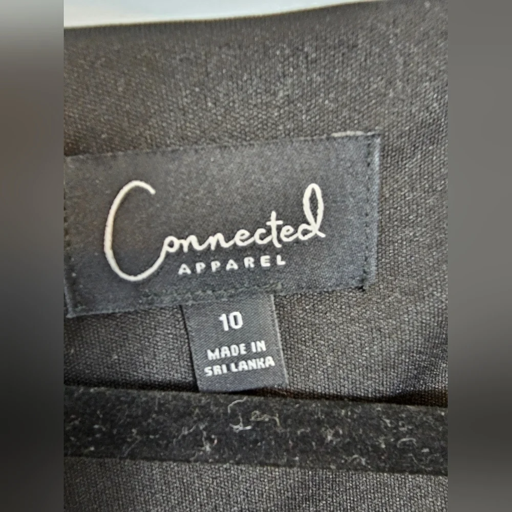 CONNECTED Apparel Size 10 3/4 length bell sleeve pleated ruched waist dress NWT - Picture 4 of 7